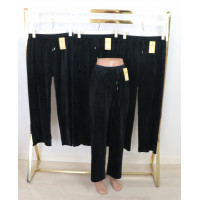 Жіночі демісезонні штани велюр лампас з темних страз , пояс на шнурівці 2ХL-6XL Kenalin