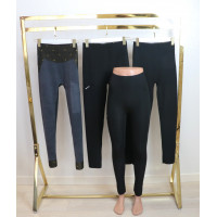 Трендові лосини в рубчик на щільному флісі , широкий пояс, хороша утяжка з мембраною р. XXS-3XL Kenalin