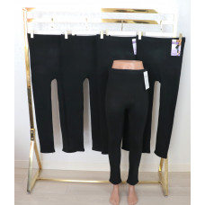 Теплі чорні безшовні зимові лосини на хутрі XL-6XL Kenalin