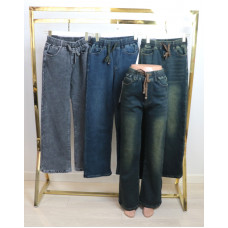 Джинси жіночі вільного крою, на хутрі з кишенями , р. 25-30 Kenalin