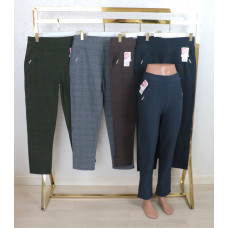 Брюки жіночі на флісі , клітинка Батал L - 6XL Dasire ( Польща)