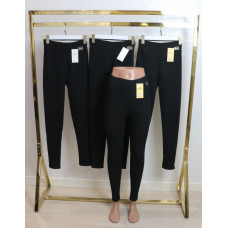 Зимові лосини на щільному флісі в рубчик з широким поясом S-XL Kenalin