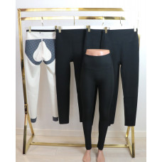 Трендові лосини в рубчик на щільному флісі , широкий пояс, хороша утяжка з мембраною р. XXS-3XL Kenalin