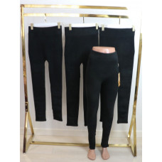 Теплі чорні безшовні зимові термо лосини на хутрі верблюжа шерсть Ластівка