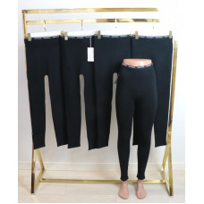 Теплі чорні безшовні зимові лосини флісі XL-6XL Kenalin