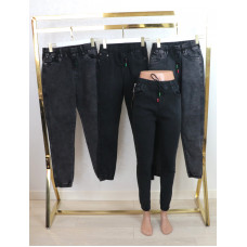 Джинси джогери жіночі утепленні тонким флісрм з зав'язками на поясі , S-2XL Золото