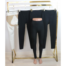 Трендові лосини на щільному флісі ,в рубчик широкий пояс, хороша утяжка з мембраною р. XXS-3XL Kenalin