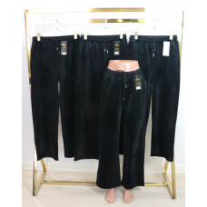 Велюрові жіночі штани на хутрі прямі р. 2XL-6XL Kenalin