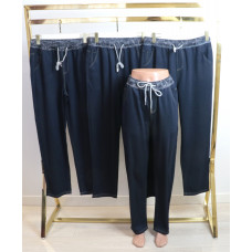 Трендові жіночі полегшенні джинси р.XL-7XL талія на резинці та шнурівці Kenalin