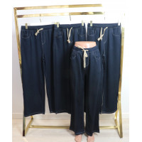 Трендові жіночі полегшенні джинси р.XL-7XL талія на резинці та шнурівці Kenalin