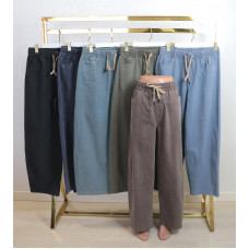 Трендові жіночі джинси баггі р.3-6XL талія на резинці та шнурівці Ластівка