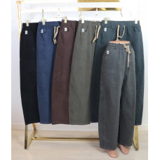 Трендові жіночі джинси баггі р.3-7 XL талія на резинці та шнурівці Kenalin