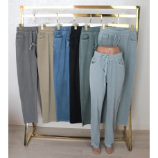 Трендові жіночі джинси р.4 XL-7 ХL талія на резинці та шнурівці Kenalin