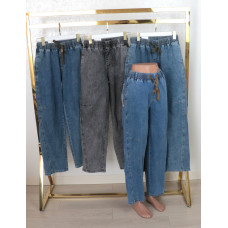 Трендові жіночі джинси ,баггі р.25-30 талія на резинці та шнурівці Kenalin