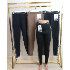 Лосини жіночі (ВЯЗКА + ФЛІС), з орнаментом "Ластівка"