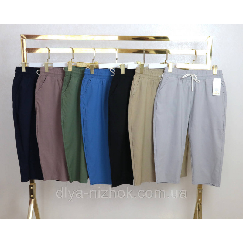 Купити Жіночі кольорові  капрі  , на шнурівці    р.4ХL-8XL   Kenalin оптом