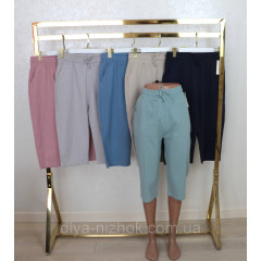 Бриджі жіночі  льон  кольорові р. 3XL- 7XL Kenalin