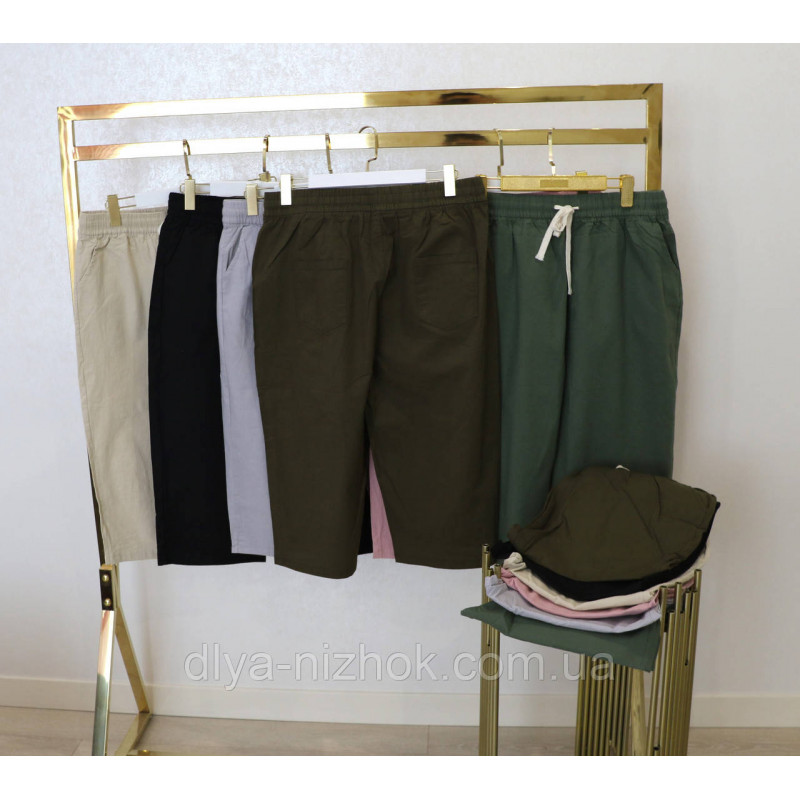 Купити Жіночі кольорові  капрі льон  , на шнурівці    р.8ХL-11XL   Kenalin оптом