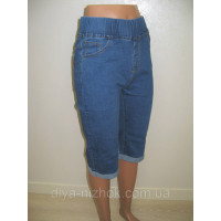 Бриджі жіночі джинсові з закотом 30- 36 Капрі жіночі Kenalin