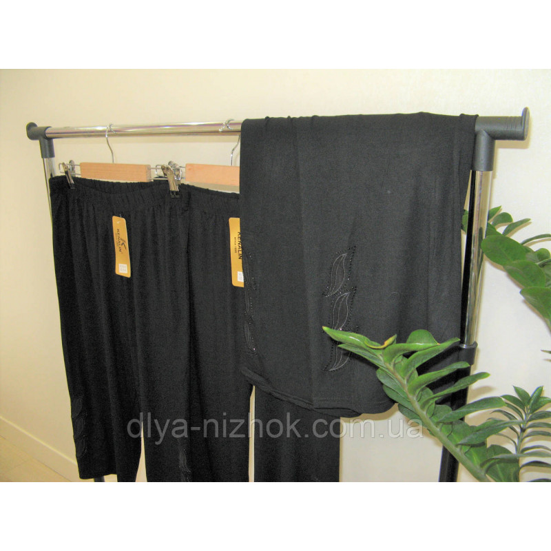 Купити Трикотажні бриджі з мереживом внизу жіночі, р. 3XL до 8XL. 