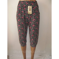 Жіночі літні лосини з візерунком бамбук короткі Наталі