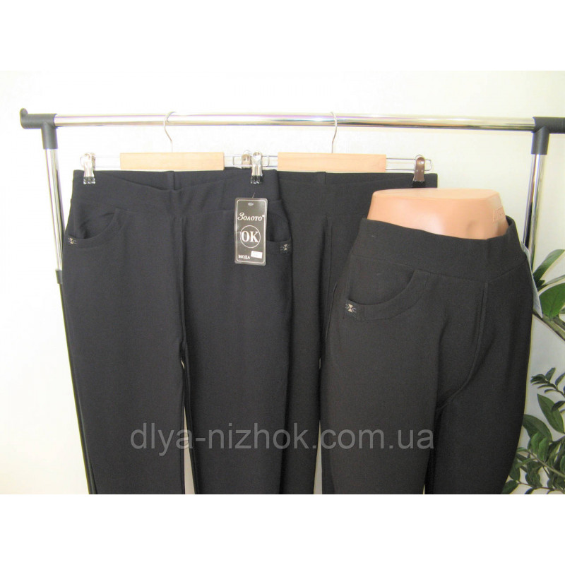 Купити Жіночі  брюки  з  карманами 5-7 XL   чорні сині Класика Золото оптом