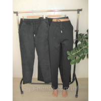 Джинси   жіночі на тонкому флісі , з  кишенями  та зав'язками на поясі , р.2XL-6XL Kenalin