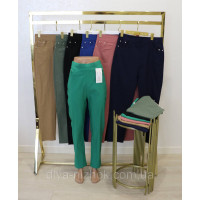 Жіночі кольорові  штани , з декором біля карману   р.3ХL-7XL   Kenalin