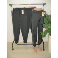 Жіночі демісезонні штани  на манжетах з  лампасом  зі страз  2ХL-6XL  Kenalin