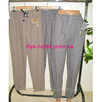 Твідові штани жіночі демісезонні в дрібну смужку напівБАТАЛ  р.XL XL-5XL Kenalin