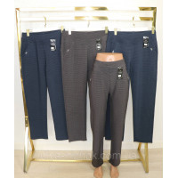 Жіночі брюки в дрібну  клітинку  з карманами БАТАЛ 4/5XL-7/8XL  Kenalin