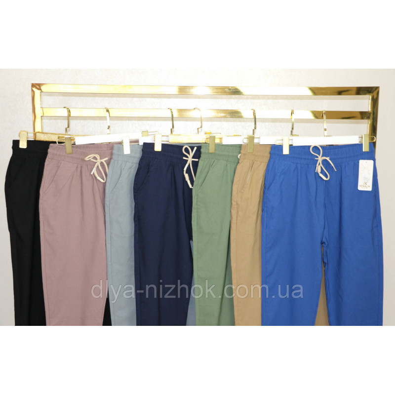 Купити Жіночі кольорові  штани , на шнурівці    р.3ХL-7XL   Kenalin оптом