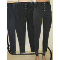 Джеггінси демісезонні жіночі з кишенями і декором , чорні Ластівка