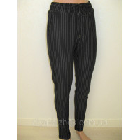 Штани жіночі в смужку із зав'язкою на поясі L-4XL Kenalin