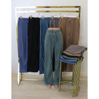 Трендові   жіночі  джинси палаццо    р.4-7XL  талія на резинці та шнурівці Kenalin