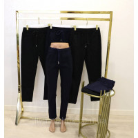 Джинси жіночі демісезонні  з зав'язками на поясі та заворотом , р.M-3XL  Kenalin