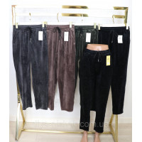 Жіночі демісезонні штани велюр  з блискітками , пояс на шнурівці  різні кольори   2ХL-6XL  Kenalin