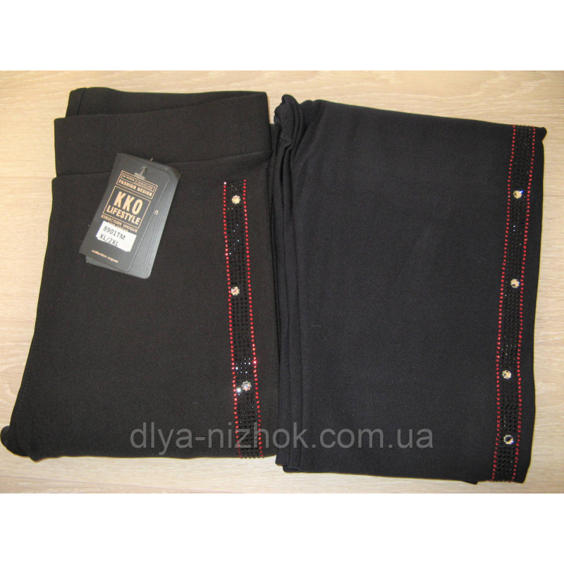 Купити Лосини жіночі з камінням 
 у великих розмірах XL — 8XL ( Польща) KKO оптом