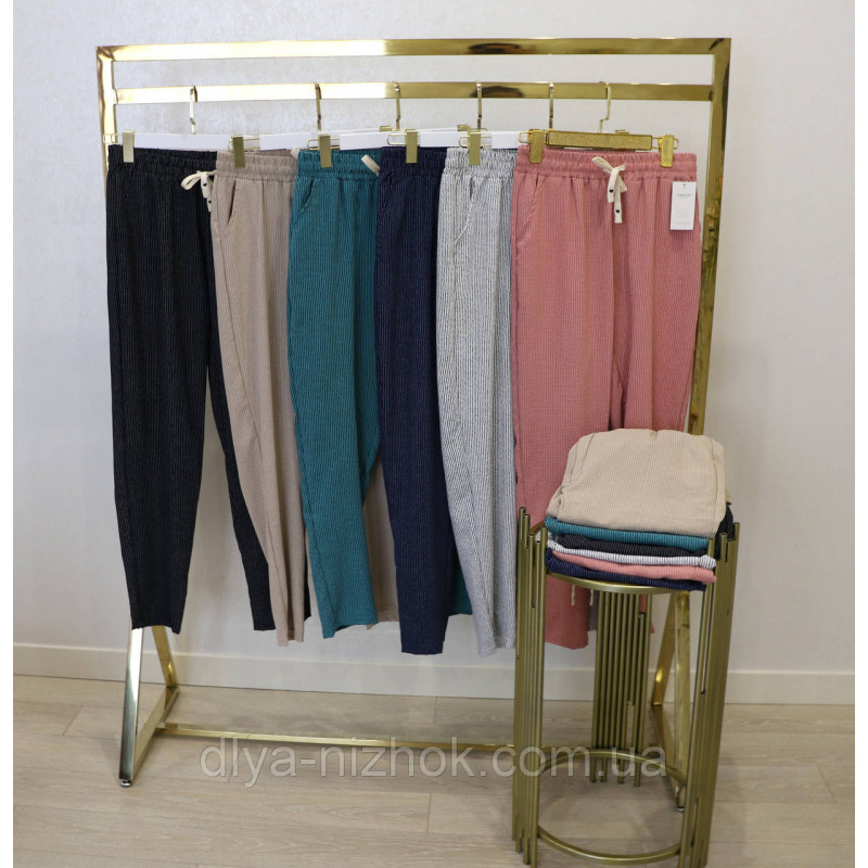 Купити Жіночі   штани в полоску ,  пояс на резинці   р. 2XL-6XL Kenalin оптом