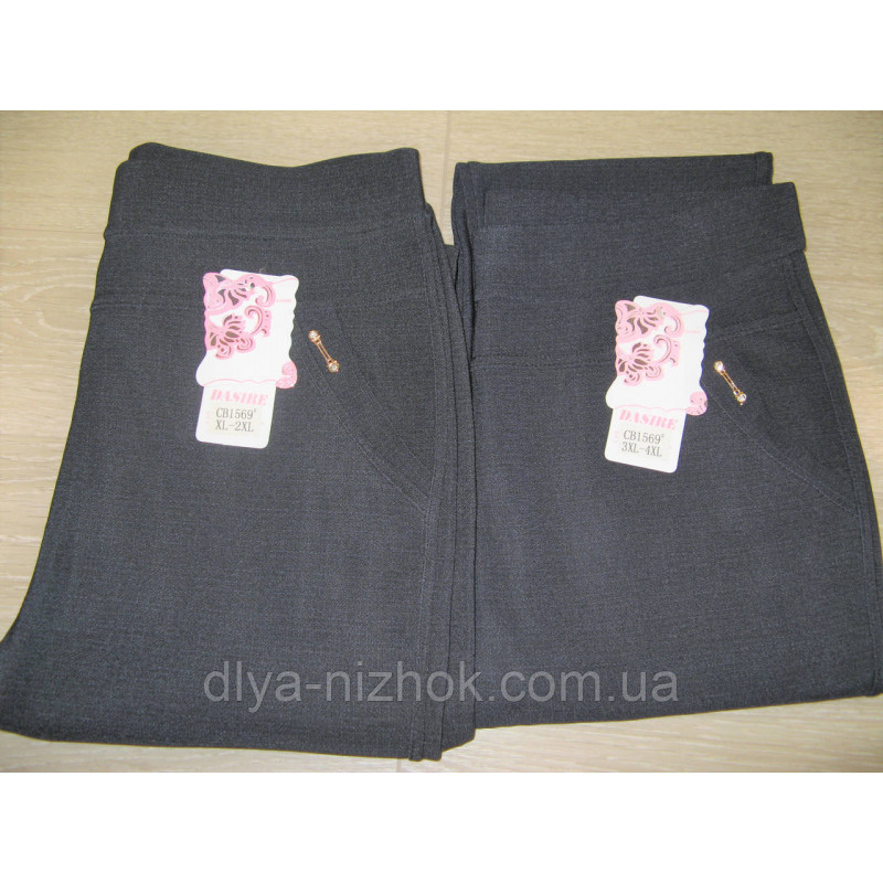 Купити Лосини жіночі, батальні XL-8XL, у формі штанів, сірі Jassire оптом