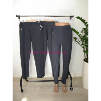 Жіночі лосини-штани в дрібну карту з кишенями Батал Kenalin