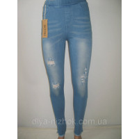 Джинси молодіжні з потертостями та необробленим низом Ластівка 650-1