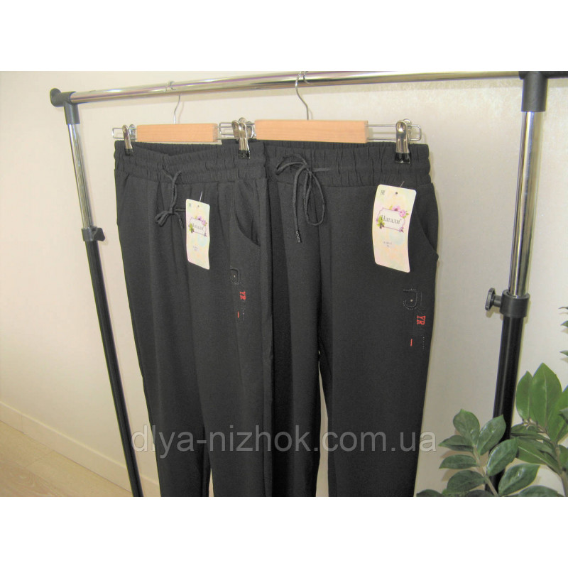 Купити Жіночі спортивні штани L-5XL чорні Наталі оптом