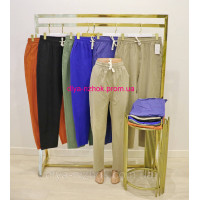 Жіночі   штани льон  ,  пояс на резинці   р. 3XL-7XL Kenalin