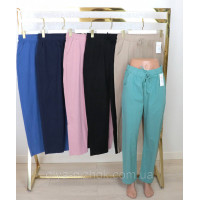 Жіночі   штани льон  ,  пояс на резинці   р. 3XL-7XL Kenalin
