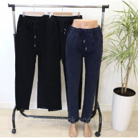 Джинси жіночі демісезонні з  кишенями  та зав'язками на поясі , р.2XL-6XL Kenalin