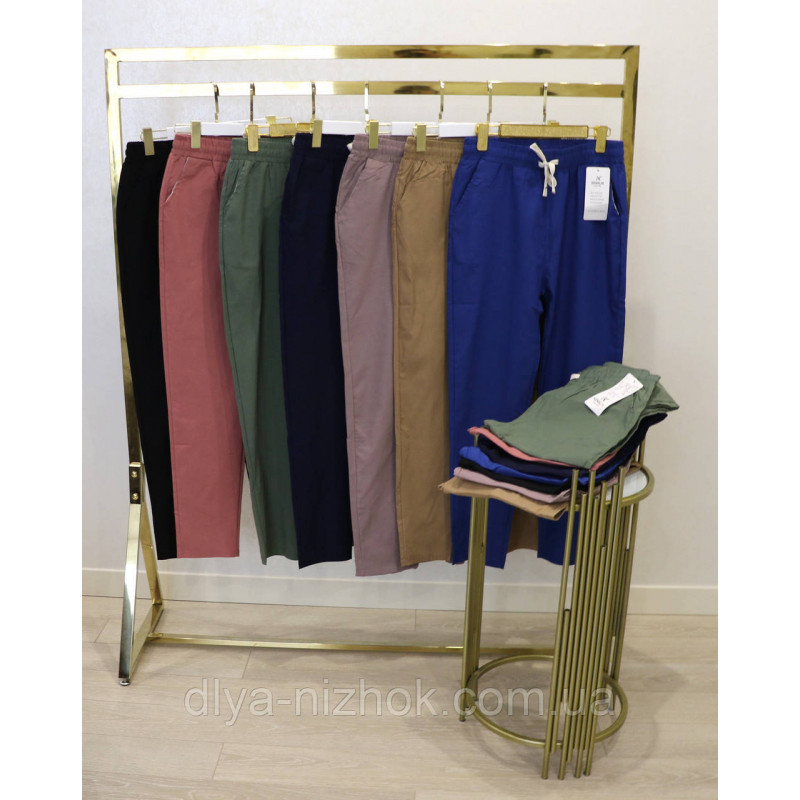 Купити Жіночі кольорові  штани , на шнурівці    р.3ХL-7XL   Kenalin оптом