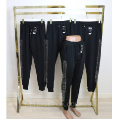 Штани жіночі спорт - шик стрази побокам р. "4XL -8XL Kenalin