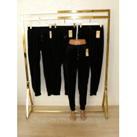 Штани  велюрові жіночі  демісезонні  з манжетом та  зав