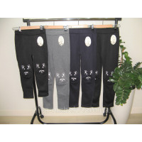 Лосини утеплені для дівчаток (на МЕХУ) з котиками на колінах розмір 70-85 Малюк